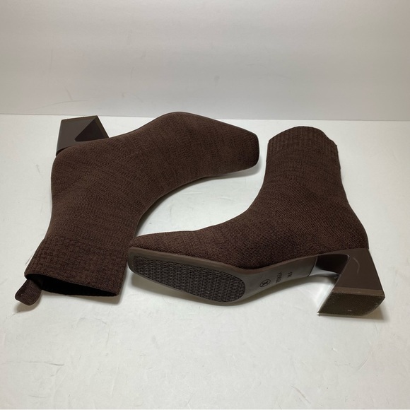 VIVAIA Regina Pro Square-Toe Water-Repellent Amanda Heeled Brown Boots Sz 36.5 - Picture 7 of 16